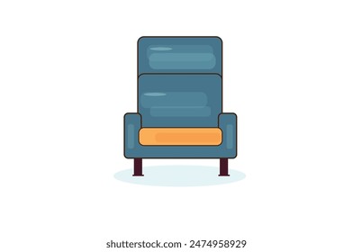 Premium cómodo sofá Ilustración vectorial.