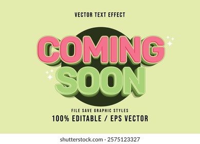 Premium Coming Soon text effects can be edited again, suitable poster, template.