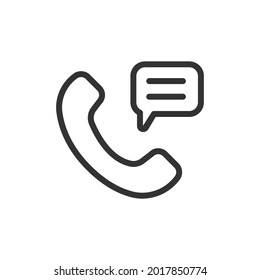 Premium communication line icon for app, web and UI. Vector stroke sign isolated on a white background. Outline icon of communication in trendy style.