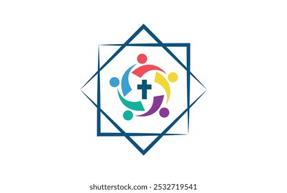 premium Cuidado comunitario Icono de Vector de Plantilla de logotipo