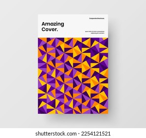Premium Corporate Identity Design, Vektorlayout. Einzigartige Mosaikfliesen-Vorderseite Vorlage.
