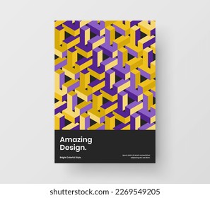 Premium-Firmenidentität, Vektordesign-Konzept. Reinigen Sie die Flyer-Vorlage für geometrische Formen.
