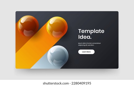 Premium-Firmenidentität, Vektordesign-Illustration. Farbiges 3D-Sphären Corporate Cover Konzept.