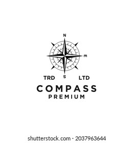 Premium compass vector black logo icon design