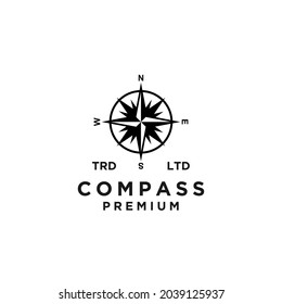 Premium compass vector black logo icon design