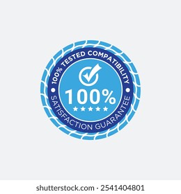 Iconos e insignias de la garantía de compatibilidad de Premium: signo 100% probado