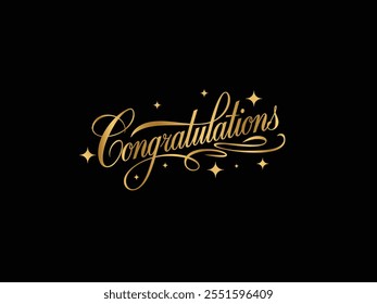 Premium Congratulations Card Design, Stylish Congratulations Typography, Calligraphic Congratulations Design