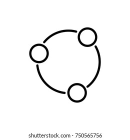 Premium connection icon or logo in line style. High quality sign and symbol on a white background. Vector outline pictogram for infographic, web design and app development.