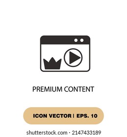 premium content icons  symbol vector elements for infographic web