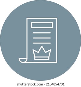Premium Content line circle icon vector image. Can also be used for web apps, mobile apps and print media.