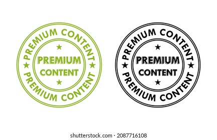 ilustración de logotipo de contenido premium