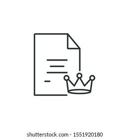 premium content - minimal line web icon. simple vector illustration. concept for infographic, website or app.