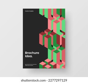 Ilustración vectorial de diseño de folletos corporativos premium. Diseño de afiches de formas de mosaico fresco.