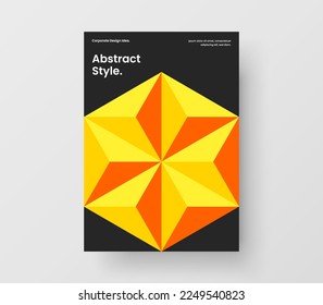Premium corporate cover design vector illustration. Trendy mosaic shapes front page concept.