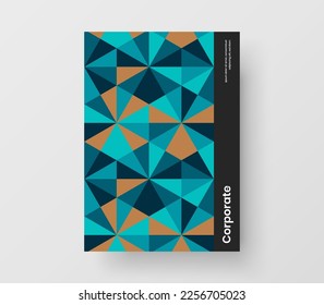 Diseño vectorial de portada corporativa premium. El concepto de panfleto de mosaico de diseño.