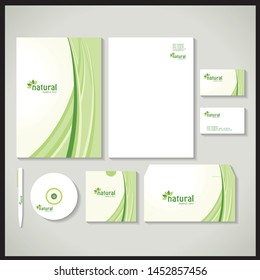 Premium corporate identity template set. Business stationery mock-up with logo template. Set of envelope, card, folder, etc