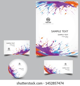 Premium corporate identity template set. Business stationery mock-up with logo template. Set of envelope, card, folder, etc