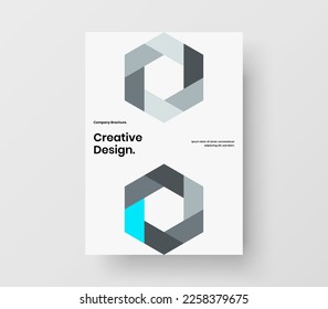 Premium corporate identity vector design illustration. Vivid mosaic pattern annual report concept.