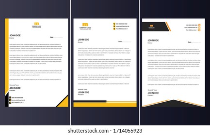 Premium Corporate Letterhead Set Design for professional use