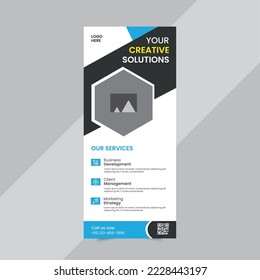 Premium Corporate Roll Up Banner Vector Template