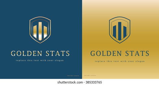 premium corporate statistics vector logo design