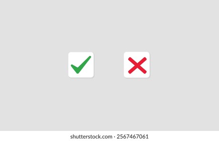 Premium correct and Wrong icon vector illustration for use.