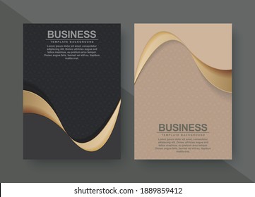 diseño de menú de portada premium geométrico con colores marrón y negro