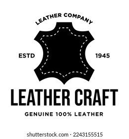 Diseño de logotipo de cuero creativo de primera calidad. Logo de la tienda de cuero 