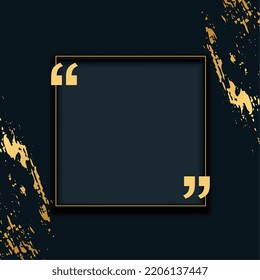 premium creative quote box template with text space vector 