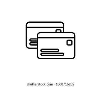 Premium credit card icon vector illustration.