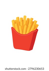 premium crispy french fries vector illustration isolated white background