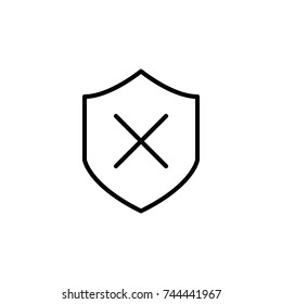 Premium cross icon or logo in line style. High quality sign and symbol on a white background. Vector outline pictogram for infographic, web design and app development.