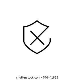 Premium cross icon or logo in line style. High quality sign and symbol on a white background. Vector outline pictogram for infographic, web design and app development.