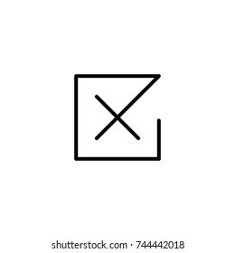 Premium cross icon or logo in line style. High quality sign and symbol on a white background. Vector outline pictogram for infographic, web design and app development.