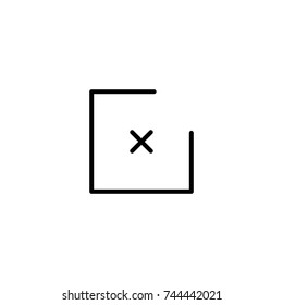 Premium cross icon or logo in line style. High quality sign and symbol on a white background. Vector outline pictogram for infographic, web design and app development.