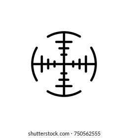 Premium Crosshair Icon Logo Line Style Stock Vector (Royalty Free ...