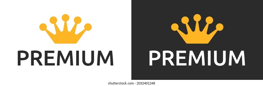 Premium con ilustración vectorial de icono de corona
