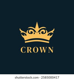 Premium crown logo design vector icon. Crown logo design vector template