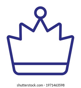 premium crown quality chosen single isolated icon with outline style
