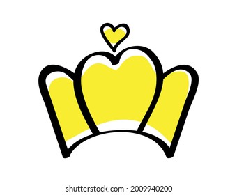 Premium crown vector in doodle style. King and queen crown as sketch. Outlines royal family signs. Simple diadems for princess. Luxury accessories for prince. Imperial attributes as graffiti.