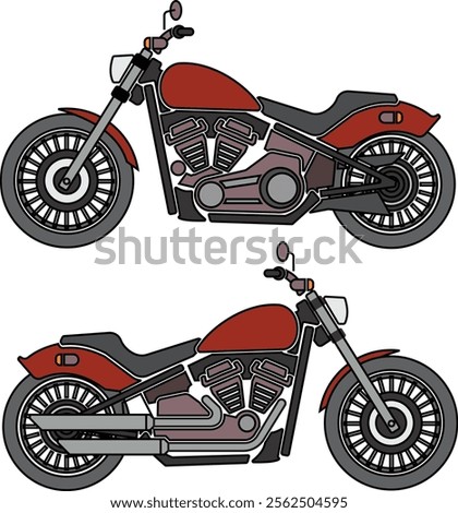 premium cruiser bike in editable vector