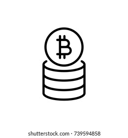Premium cryptocurrency icon or logo in line style. High quality sign and symbol on a white background. Vector outline pictogram for infographic, web design and app development.