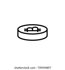 Premium cryptocurrency icon or logo in line style. High quality sign and symbol on a white background. Vector outline pictogram for infographic, web design and app development.
