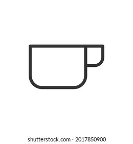 Premium cup line icon for app, web and UI. Vector stroke sign isolated on a white background. Outline icon of cup in trendy style.