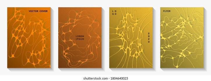 Volantes de fiestas de baile premium. Olas redondeadas tejen fondo. Delicar diseños vectoriales de páginas de título. Afiches y pancartas de una fiesta disco fluido diseño gráfico ondulado.