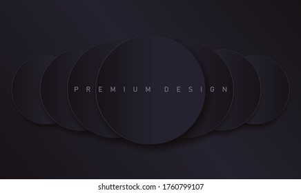 Premium dark backdrop with realistic paper rounds for cover or banner
