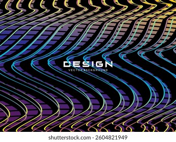Premium dark background design with diagonal gradient colorful stripes pattern. Gradient Line Banner Background. Vector horizontal template for digital business, website, certificate, card, etc.