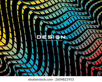 Premium dark background design with diagonal gradient colorful stripes pattern. Gradient Line Banner Background. Vector horizontal template for digital business, website, certificate, card, etc.