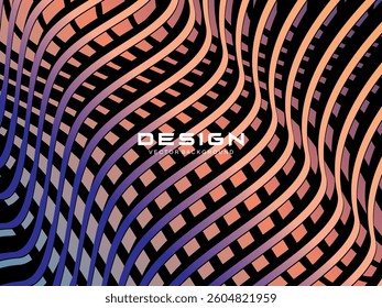 Premium dark background design with diagonal gradient colorful stripes pattern. Gradient Line Banner Background. Vector horizontal template for digital business, website, certificate, card, etc.
