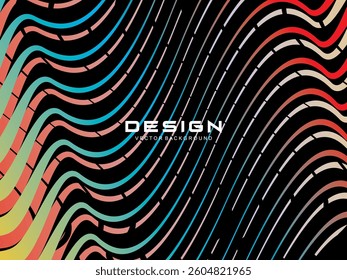 Premium dark background design with diagonal gradient colorful stripes pattern. Gradient Line Banner Background. Vector horizontal template for digital business, website, certificate, card, etc.
